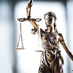 Lady Justice holding scales